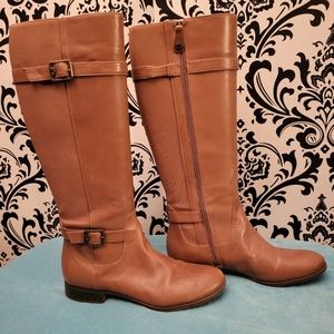 Issac Mizzrahi Gored Leather Riding Boots